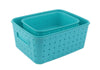 062 Smart Baskets For Storage(Set Of 3) Sky Blue - rudrmart.in