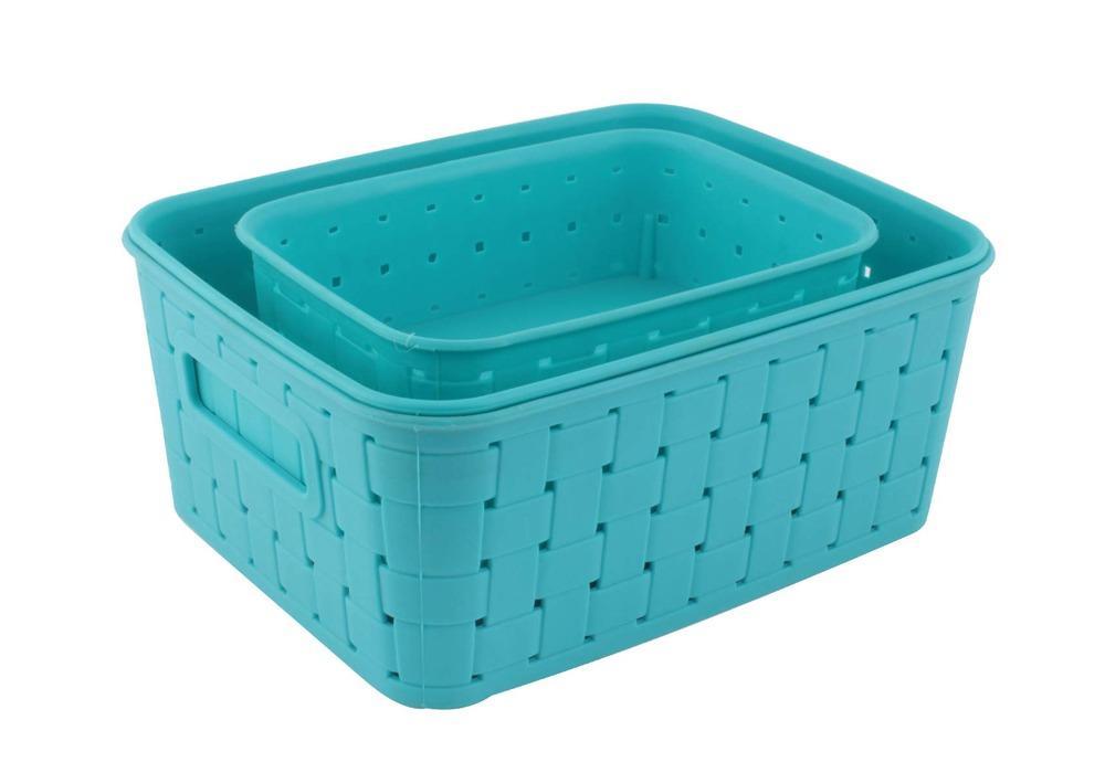 062 Smart Baskets For Storage(Set Of 3) Sky Blue - rudrmart.in