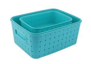 062 Smart Baskets For Storage(Set Of 3) Sky Blue - rudrmart.in
