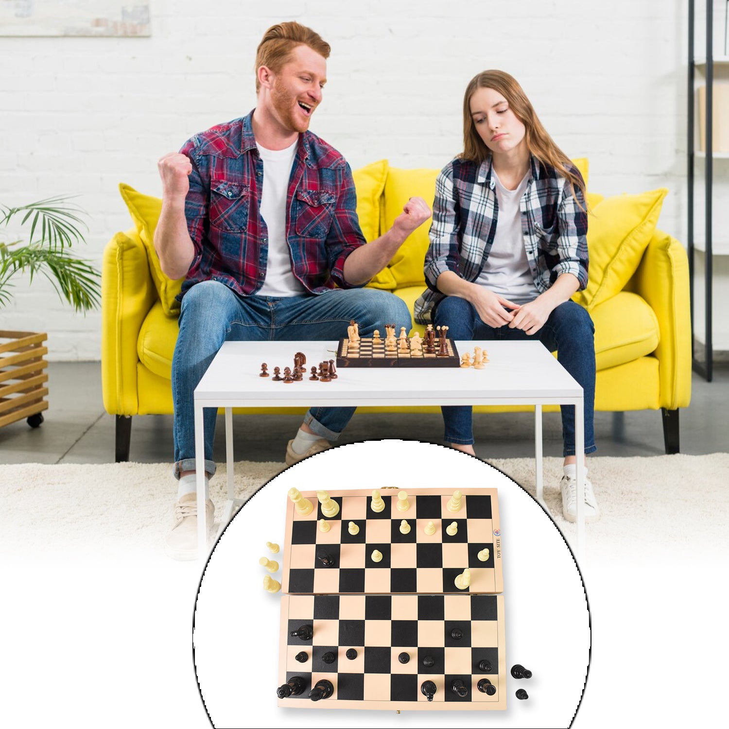 Folding Wooden Chess Board Set (30  30 Cm  1 Set) - rudrmart.in