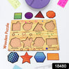 Wooden Triangles Puzzle Learning Educational Board (1 Set  2820 Cm) - rudrmart.in