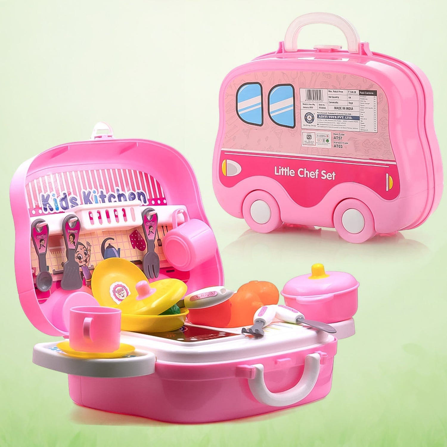 Kitchen Set For Kids Girls Pretend Play Toys Little (23 Pcs Set Approx) - rudrmart.in