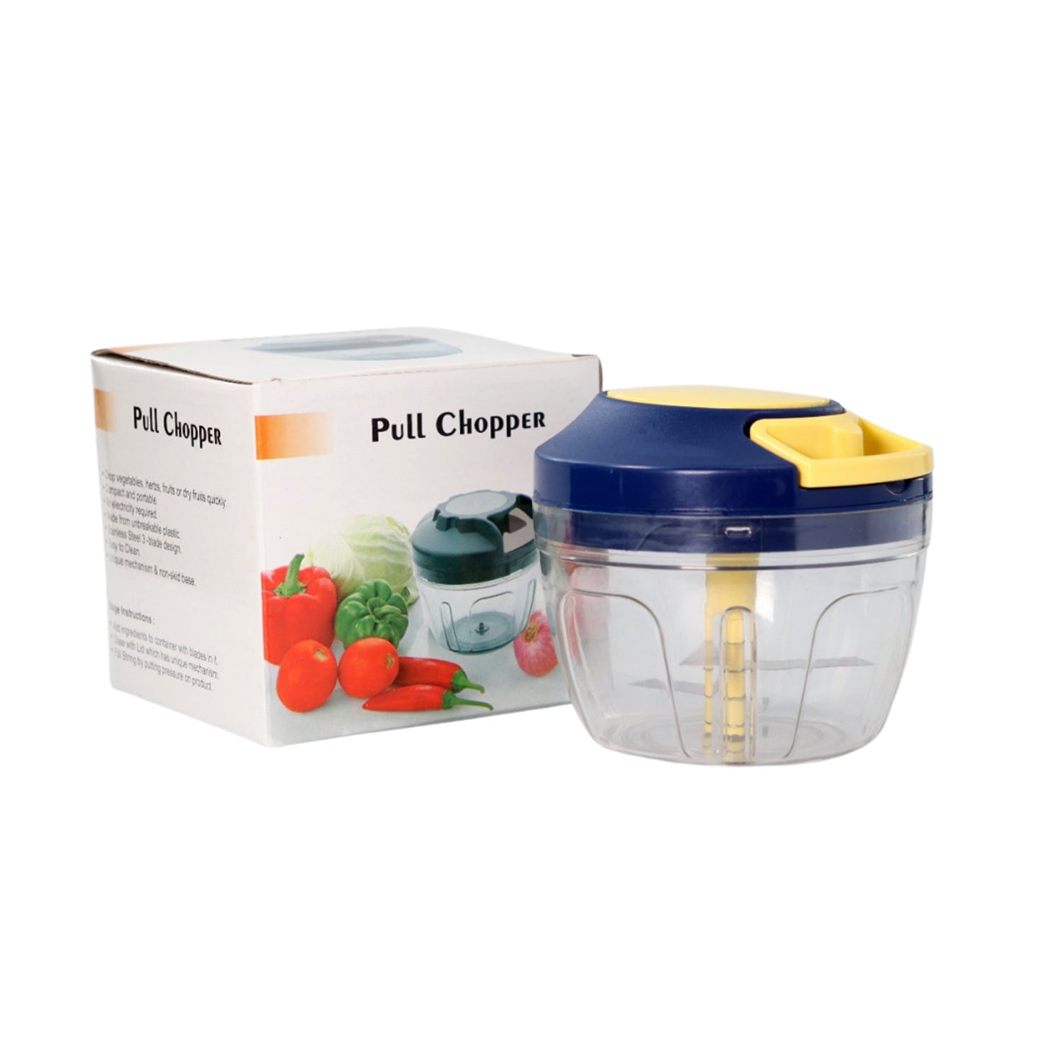 0089 Chopper With 4 Blades For Effortlessly Chopping Vegetables And Fruits For Your Kitchen (650ml) - rudrmart.in