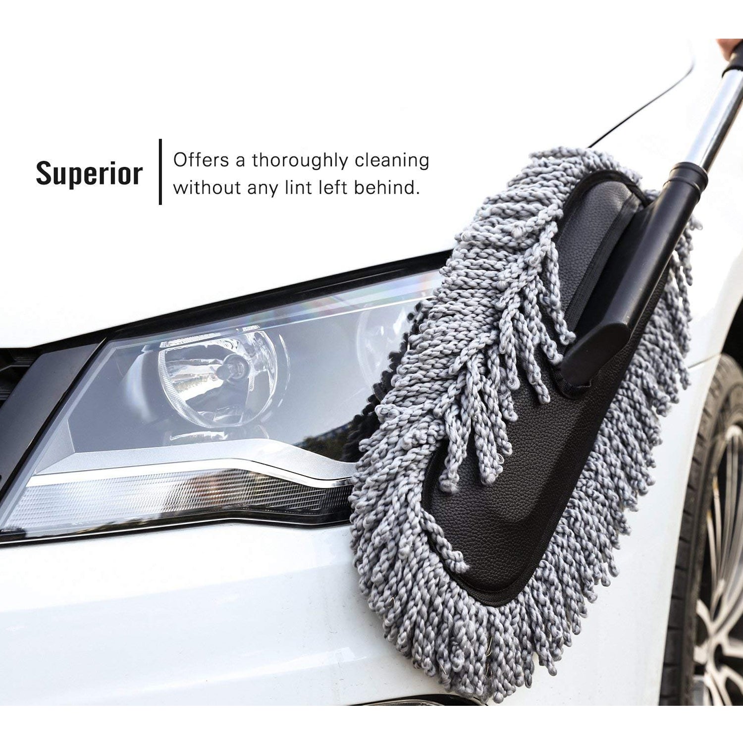 4749 Car Duster Long Retractablesoftnon-sliphandle Multipurpose Microfiber Wash Brush Vehicle Interior And Exterior Cleaning Kit With For Car Boats Or Home - rudrmart.in