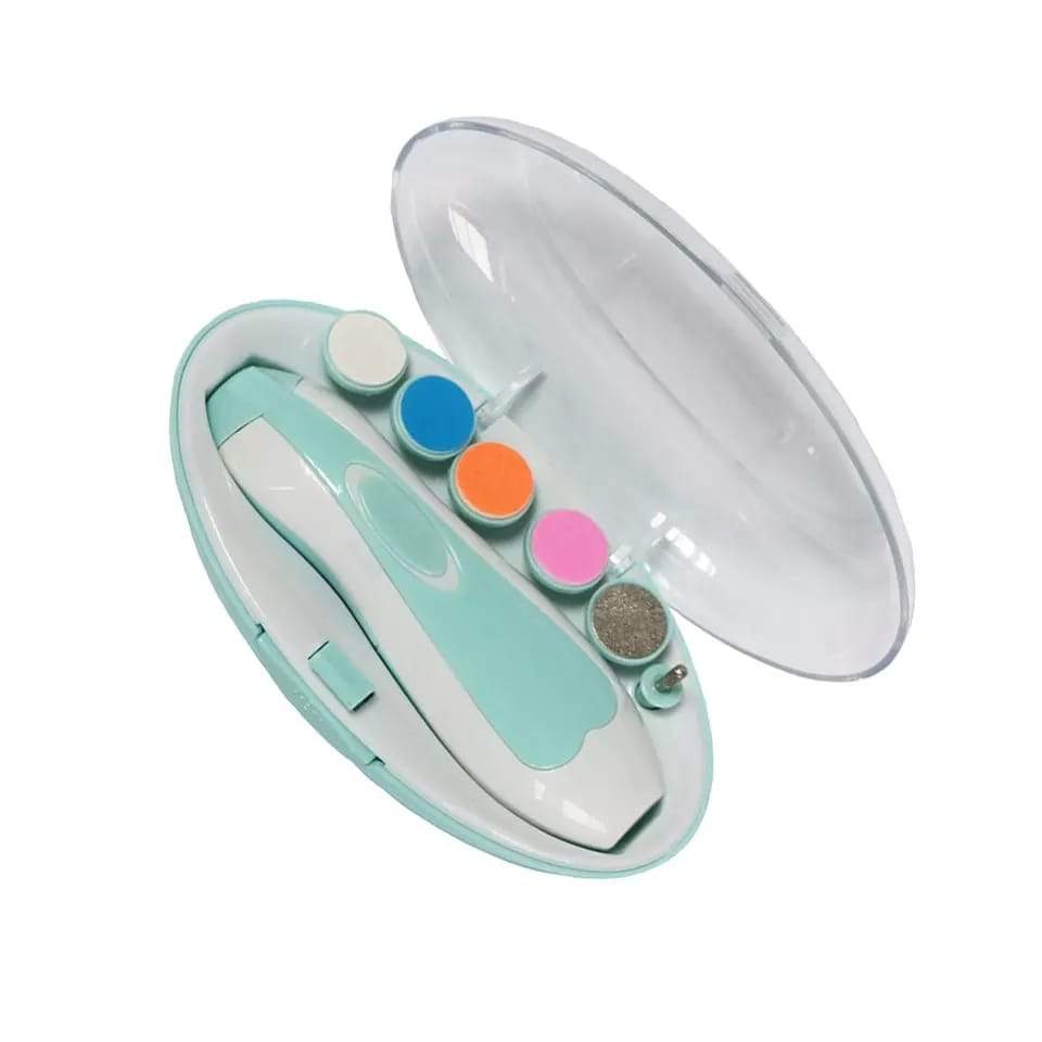 1223 Electric Baby Nail Trimmer With Grinding Heads For Newborn Infant And Toddler - rudrmart.in