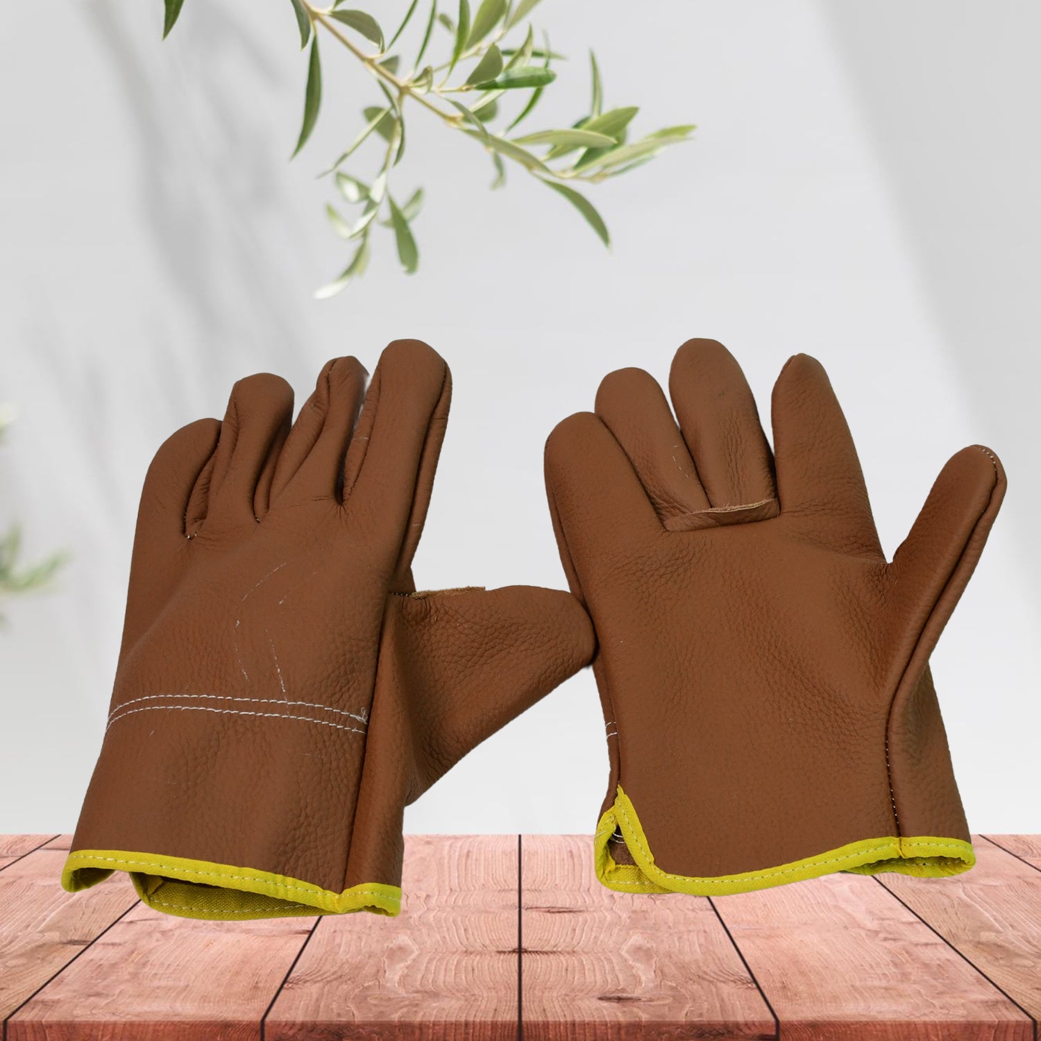 Gloves Gardening Gloves For Men Women Leather Gloves Heavy Duty Gloves (1 Pair) - rudrmart.in