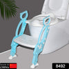 8492 2 In 1 Potty Training Toilet Seat With Step Stool Ladder For Boy And Girl Baby Toddler Kid Childrens Toilet Training Seat Chair With Soft Padded Seat And Sturdy Non-slip Wide Step Make Potty Easier For Your Kids (Multi-color) - rudrmart.in
