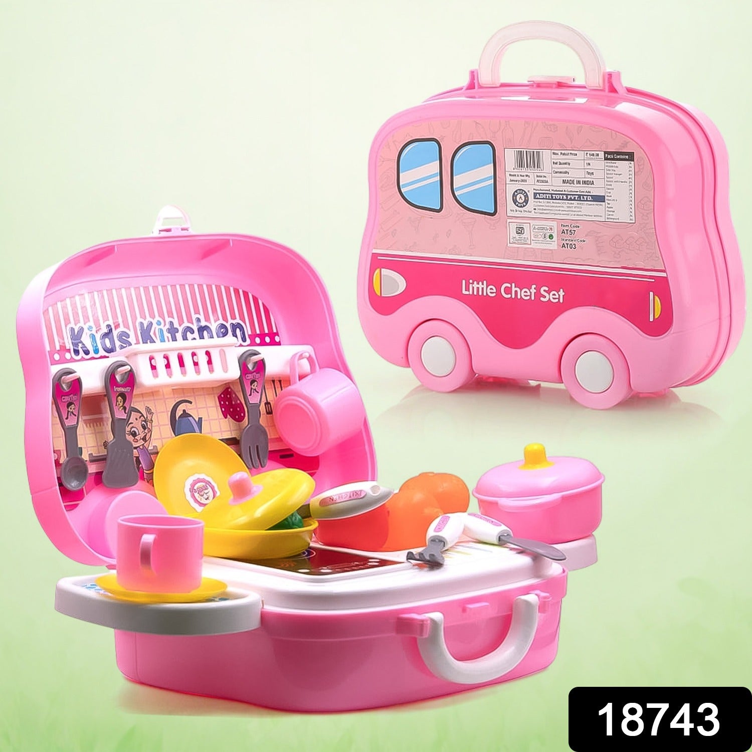 Kitchen Set For Kids Girls Pretend Play Toys Little (23 Pcs Set Approx) - rudrmart.in