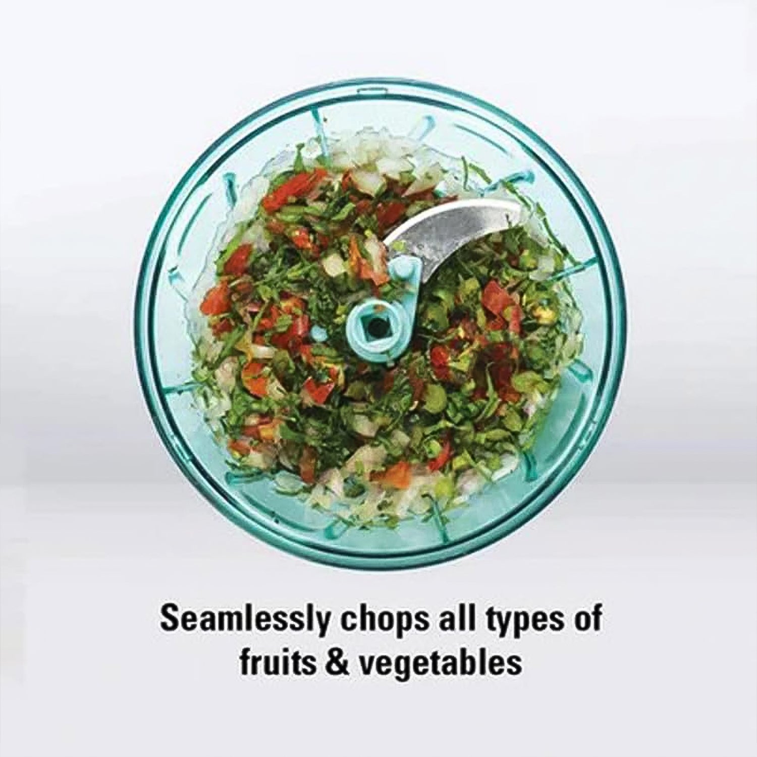 3 Blades Handy Chopper And Slicer Used Widely For Chopping And Slicing (450 Ml  1 Pc) - rudrmart.in