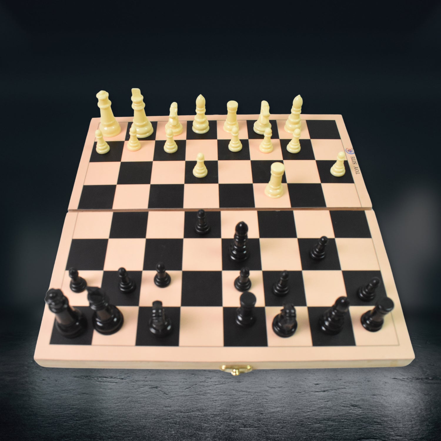 Folding Wooden Chess Board Set (30  30 Cm  1 Set) - rudrmart.in