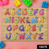 Wooden Puzzle Board Abc Letters Shapes Educational Learning Toys (1 Set) - rudrmart.in