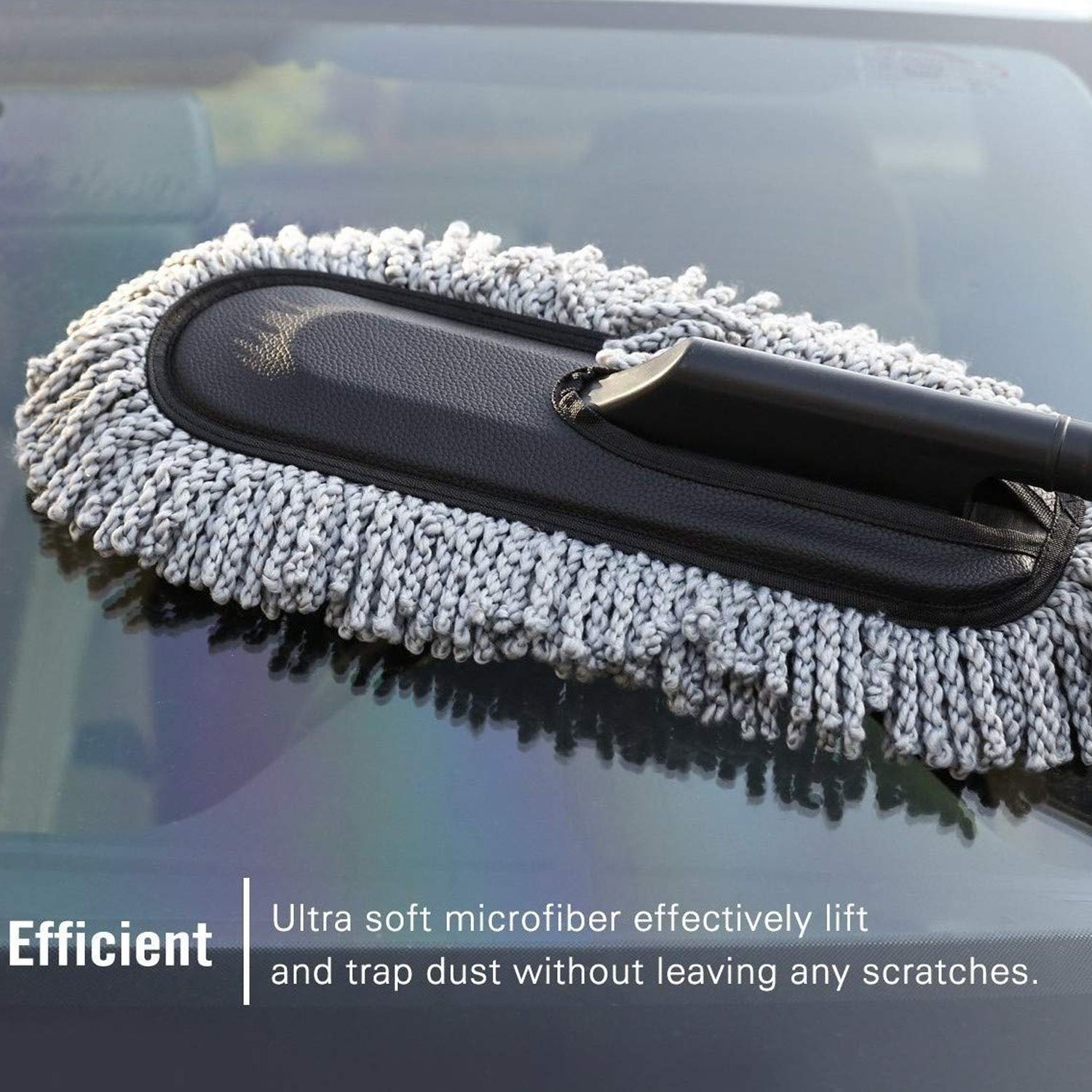 4749 Car Duster Long Retractablesoftnon-sliphandle Multipurpose Microfiber Wash Brush Vehicle Interior And Exterior Cleaning Kit With For Car Boats Or Home - rudrmart.in