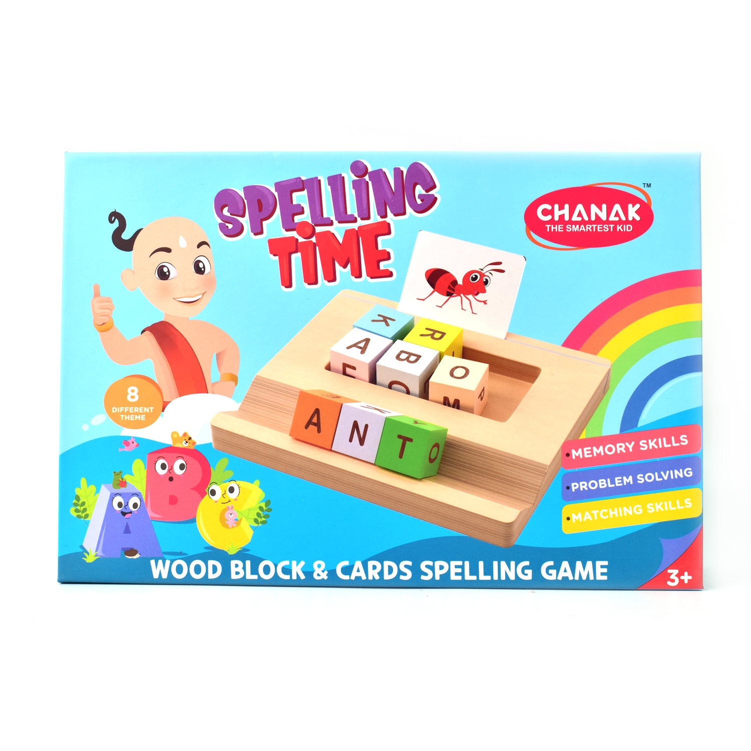 Alphabet Puzzle Spelling  Reading Words (26 Flash Cards  8 Woodenblock) - rudrmart.in